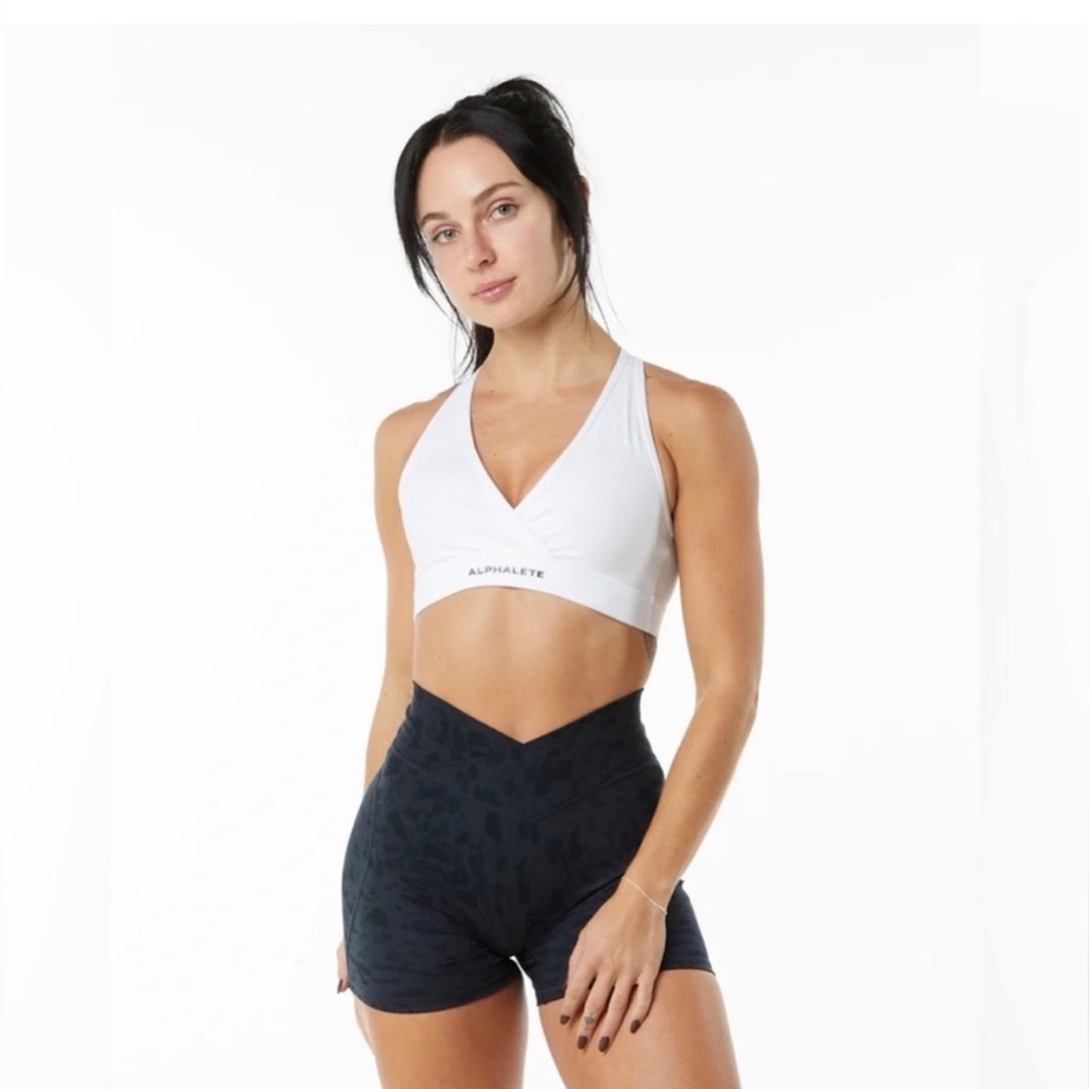 Alphalete surface wrap bra